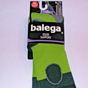 Balega Support Quarter Socks Men's Size XL 12 - 14 Light Gray/Black